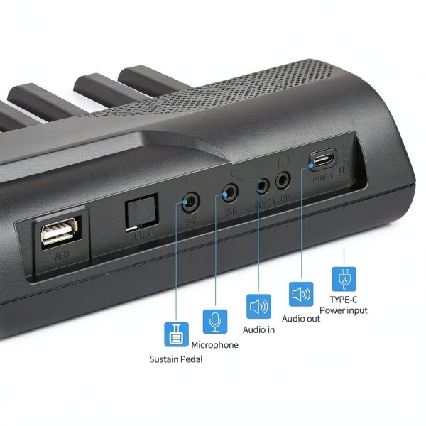 Rfgyhet Digital Piano 88 Keys MIDI USB-4