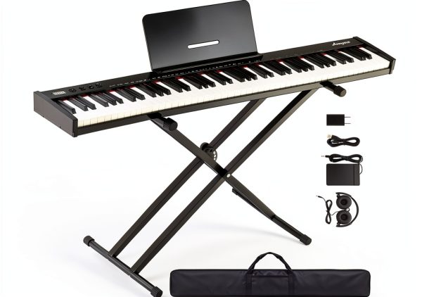 MilleLoom 88 Keys Portable Electric Piano Keyboard-0