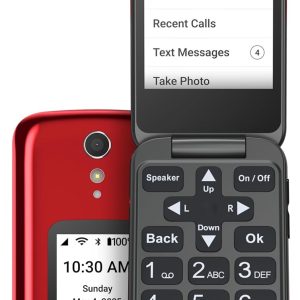 Lively Jitterbug Flip2 Android Flip Phone Red-0