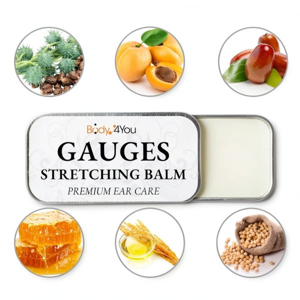 Ear Lobe Stretch Balm BodyJ4You Natural Aftercare-1
